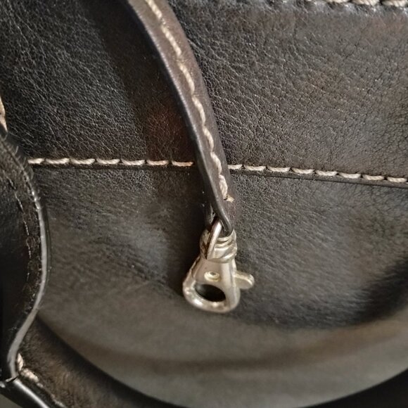 Michael Kors Charlotte Large Top Zip Tote Crossbody Bag, 3  Michael Kors Black leather Hand bag with removable shoulder strap